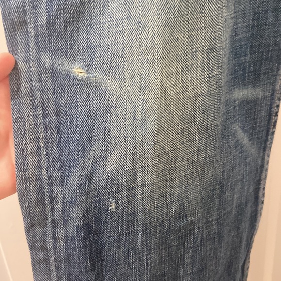 American Eagle men's distressed bootcut denim jeans 33 / 32 33x32 33/32 - Picture 6 of 12